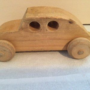 Wood car toy car handmade trojan toys 23cm long